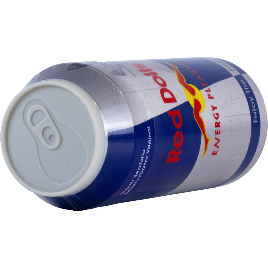 ALIVE - MASTURBATORE MASCHILE VAGINA BAMBOLA ROSSA LATTINA PER BEVANDA ENERGETICA - immagine 5