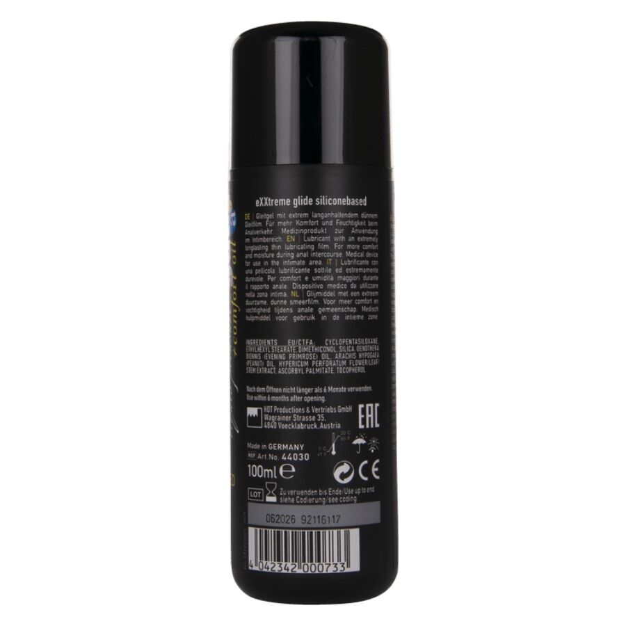 HOT - EXXTREME GLIDE LUBRIFICANTE A BASE DI SILICONE + OLIO COMFORT A+ 100 ML - immagine 3
