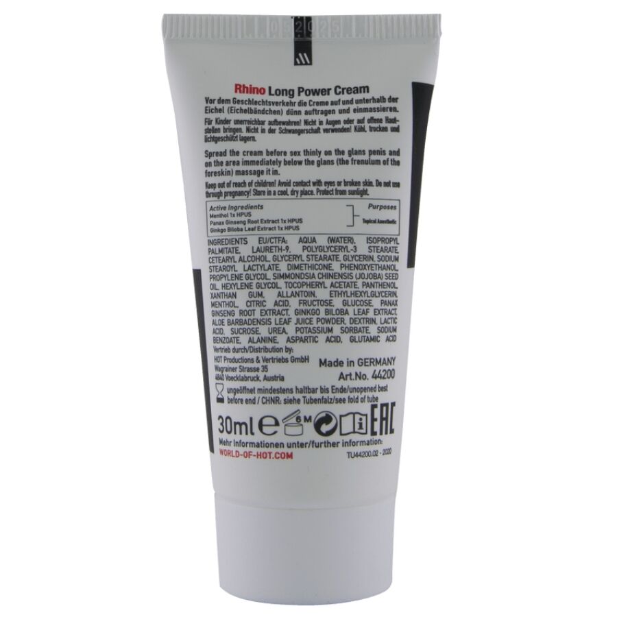 HOT - RHINO LONG POWER CREAM 30 ML - immagine 2