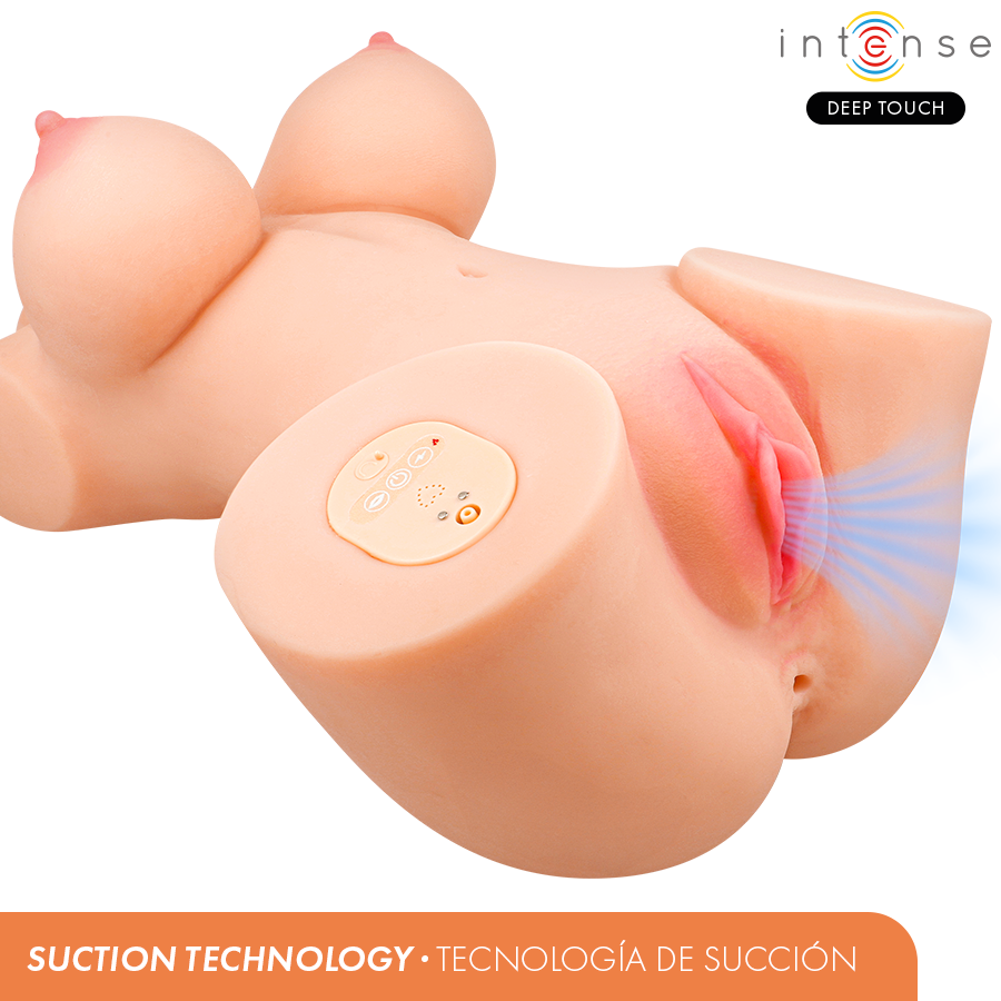 INTENSE DEEP TOUCH - VERO TORSO VAGINA CON EFFETTI DI ASPIRAZIONE, CALORE, VIBRAZIONE E VOCALE CON TELECOMANDO 5,5 KG - immagine 2