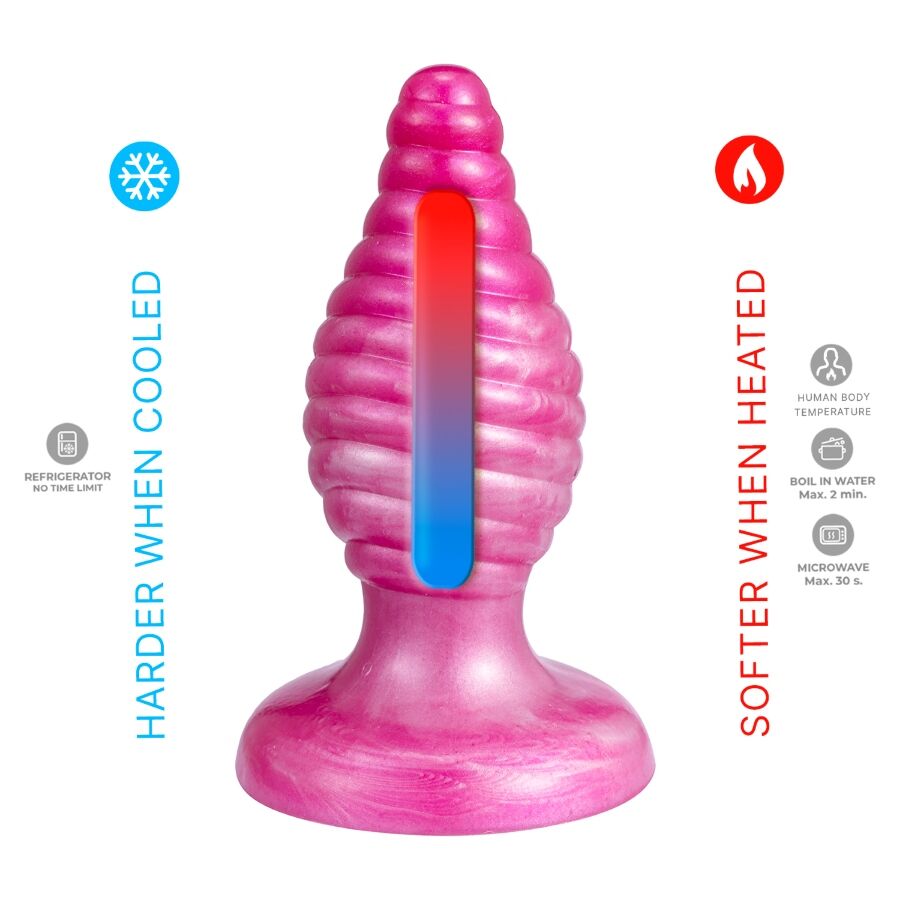 SILEXD - CHERRY ANAL PLUG FANTASY SILICONE LIQUIDO TERMOREATTIVO ROSA 9,2 CM - immagine 5