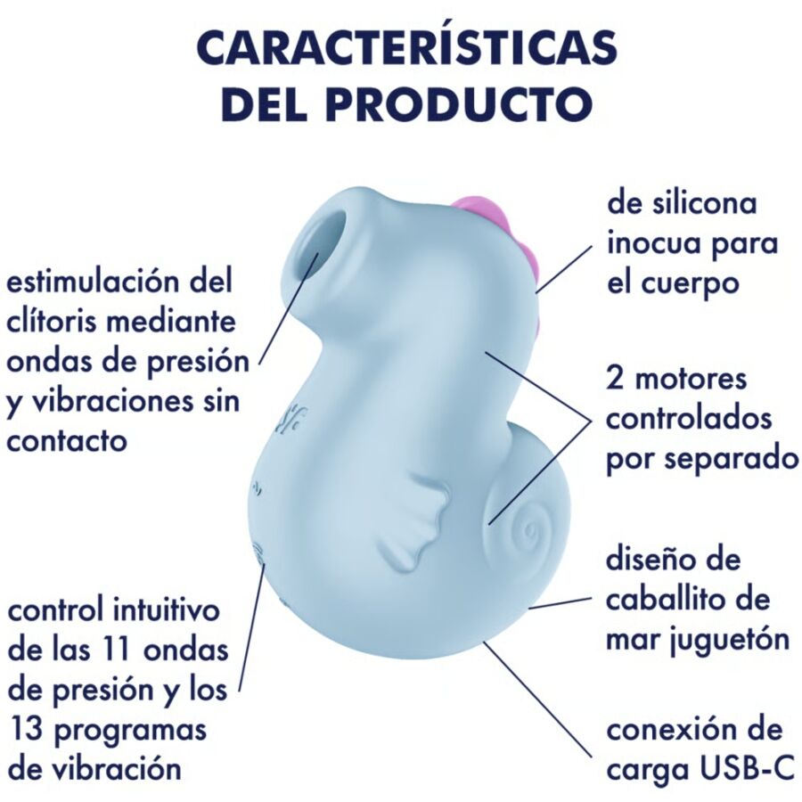 SATISFYER - SEA PONY VIBRADOR ESTIMULADOR AIR PULSE - immagine 4