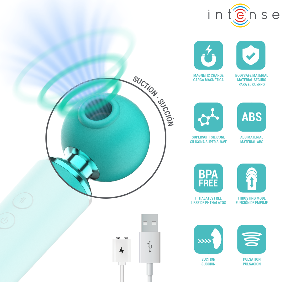 INTENSE - HAMBY ASPIRATORE MULTIFUNZIONE CON ASPIRAZIONE E VIBRAZIONE - immagine 3