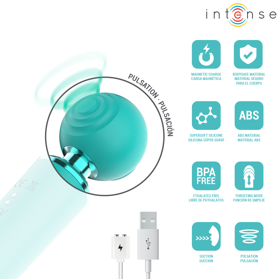 INTENSE - HAMBY ASPIRATORE MULTIFUNZIONE CON ASPIRAZIONE E VIBRAZIONE - immagine 5
