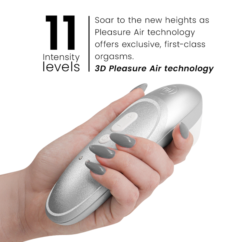 WOMANIZER - STIMOLATORE CLITORIDEO PRO VIBRANTE, COLORE ARGENTO E GRIGIO - immagine 2