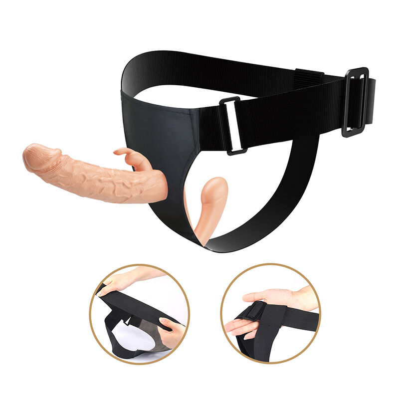 BAILE - CHARLOTTE HOLLOW DOPPIA PENETRAZIONE STRAP-ON FLESH - immagine 3