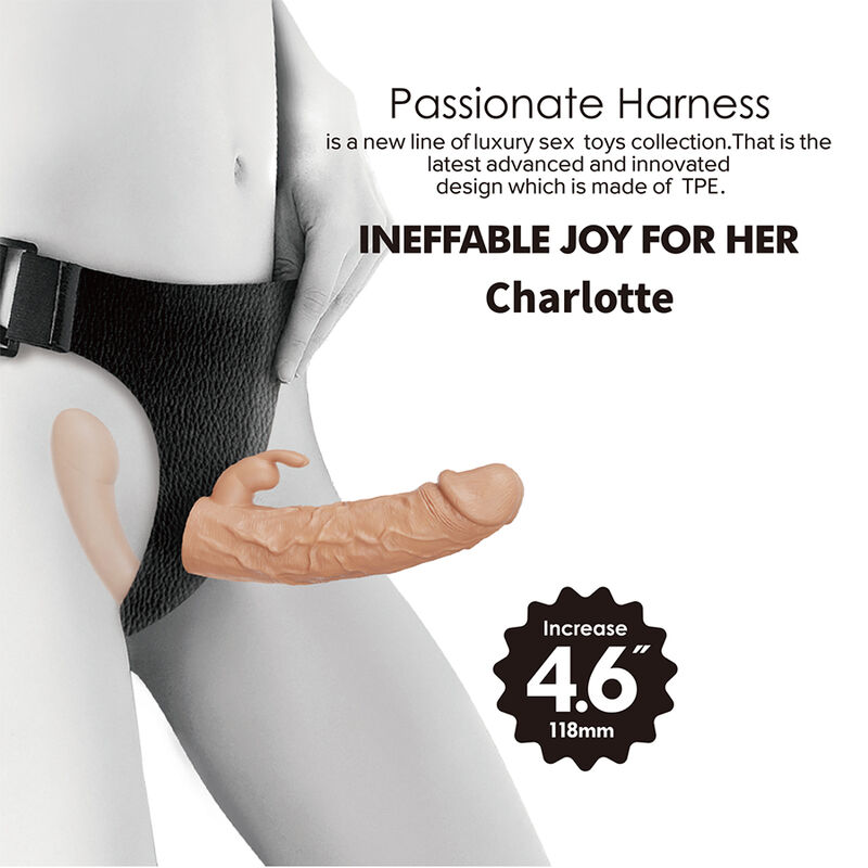 BAILE - CHARLOTTE HOLLOW DOPPIA PENETRAZIONE STRAP-ON FLESH - immagine 4