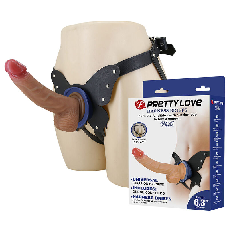 PRETTY LOVE - IMBRACATURA STRAP-ON YETI CON DILDO A VENTOSA