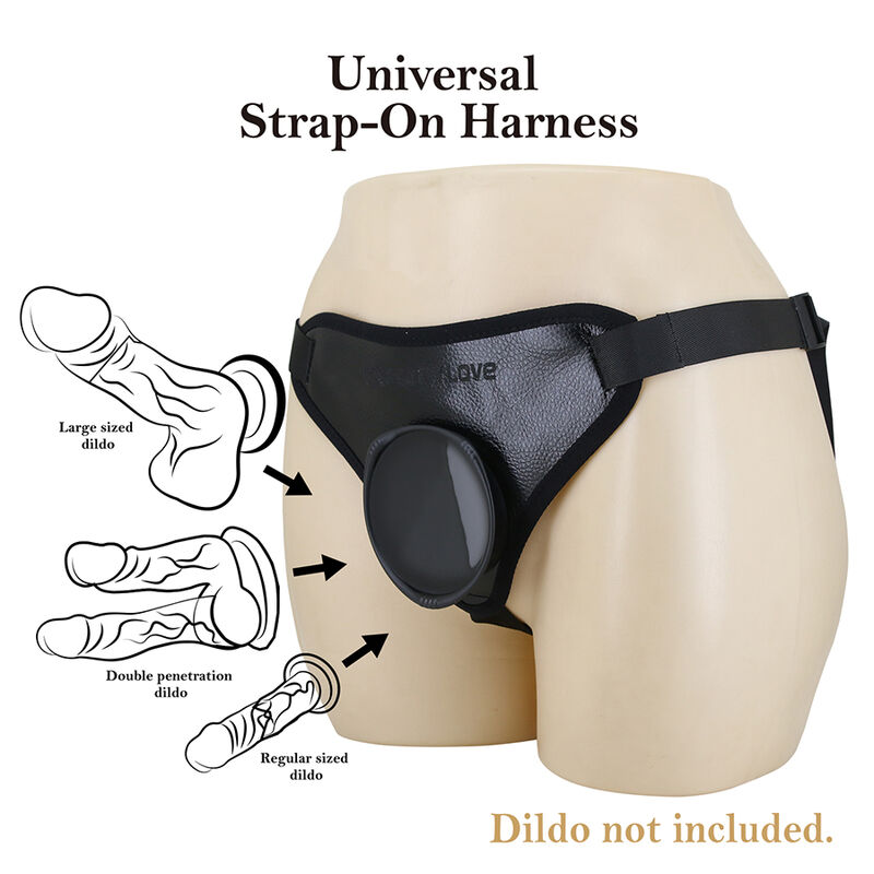 PRETTY LOVE - IMBRACATURA UNIVERSALE CON STRAP-ON NERA - immagine 5