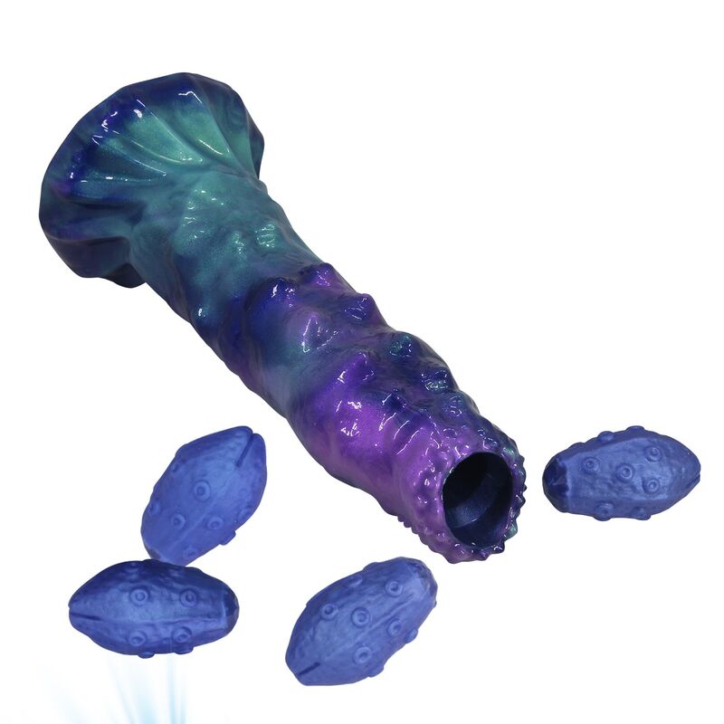POWER MONSTERS - DUSKWALKER SENTINEL TRICOLOR DILDO GONFIABILE IN SILICONE FANTASY 23 CM Ø 5 CM - immagine 5