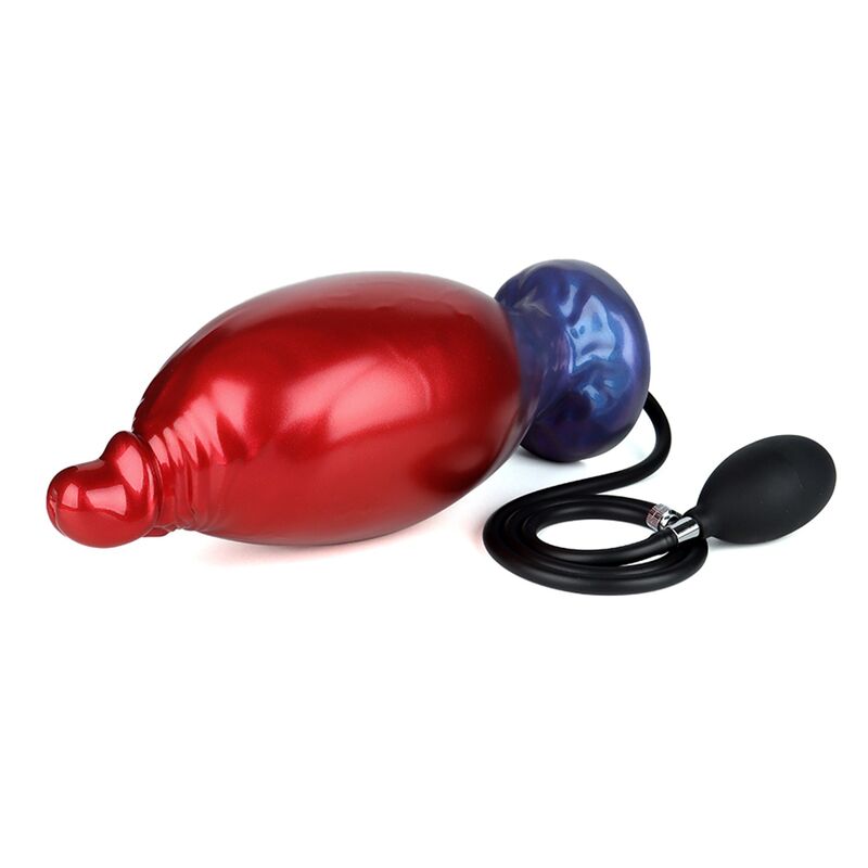 POWER MONSTERS - SHADOW BEHEMOTH DILDO GONFIABILE IN SILICONE BICOLORE 22 CM Ø 5 CM - immagine 3