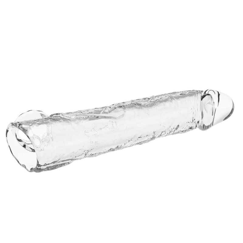 PRETTY LOVE - MANICOTTO REGOLABILE PER LESTENSIONE DEL PENE 26 CM Ø 4 CM TRASPARENTE - immagine 5