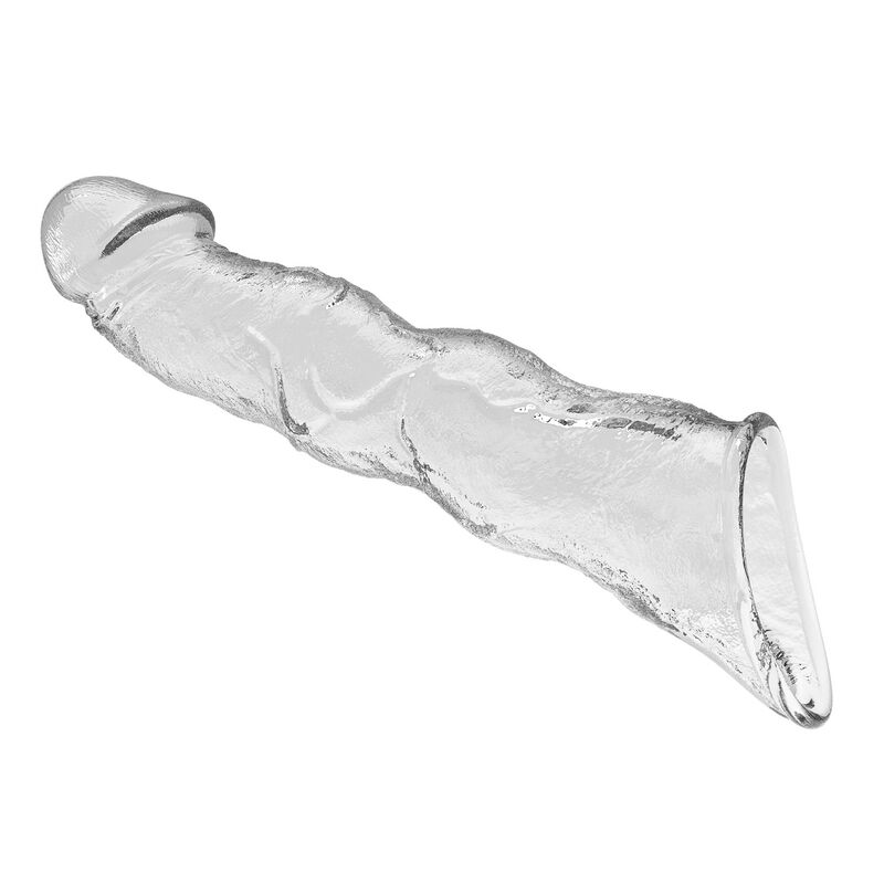 PRETTY LOVE - MANICOTTO REGOLABILE PER LESTENSIONE DEL PENE 28 CM Ø 4,5 CM TRASPARENTE - immagine 3
