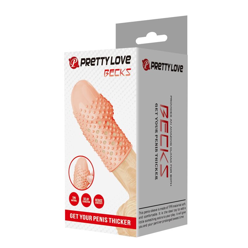 PRETTY LOVE - MANICOTTO PER PENE DA GEEK PER UN PENE PIÙ SPESSO, COLORE NATURALE - immagine 3