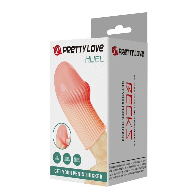 PRETTY LOVE - HUEL PENIS SLEEVE PER UN PENE PIÙ SPESSO E UN COLORE CARNE - immagine 3
