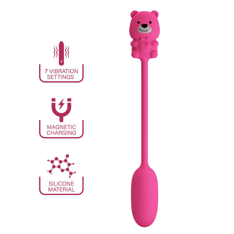 PRETTY LOVE - VIBRATORE A PROIETTILE RICARICABILE OLSON CON TELECOMANDO CABLATO ROSA