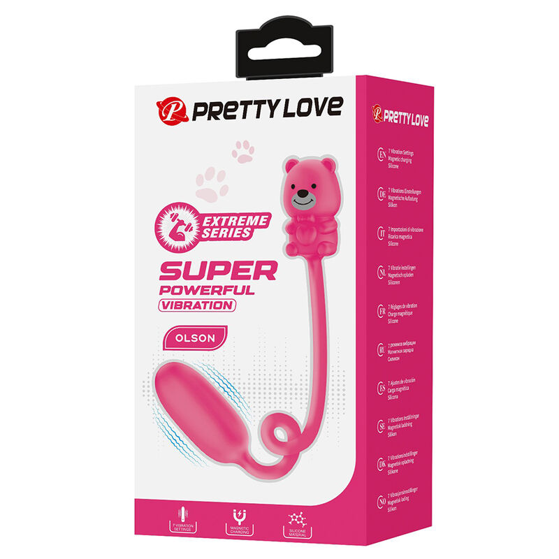 PRETTY LOVE - VIBRATORE A PROIETTILE RICARICABILE OLSON CON TELECOMANDO CABLATO ROSA - immagine 2