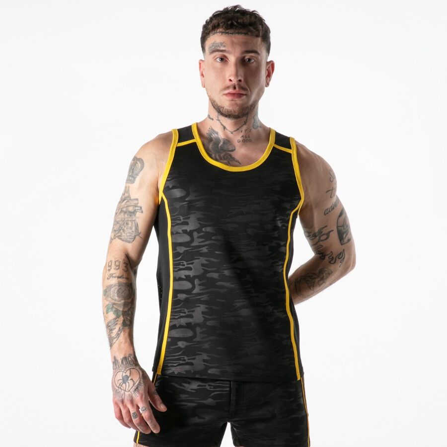 LOCKER GEAR - CANOTTA GIALLA CON ACCESSO MILITARE COMPLETO - immagine 2