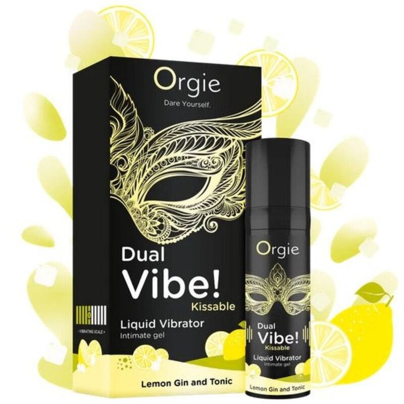 ORGIE - DOPPIA VIBRAZIONE! LIQUIDO VIBRANTE AL LIMONE, GIN E TONICO, 15 ML - immagine 3