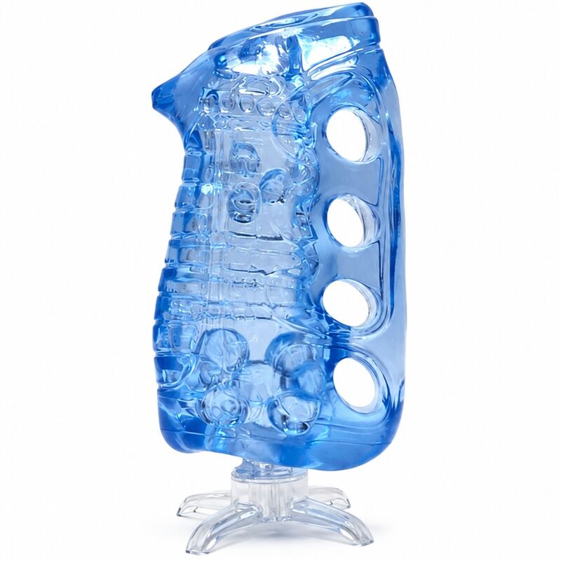 FLESHLIGHT MASTURBATORE MANUALE MASCHILE FLESHSKINS GRIP BLUE ICE BLU - immagine 2