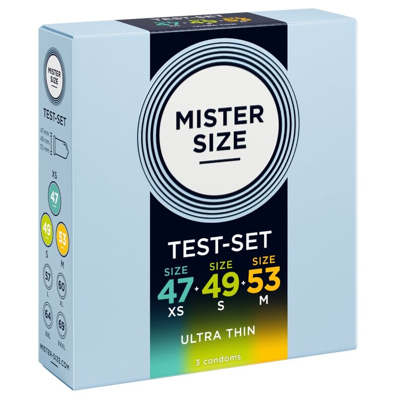 MISTER SIZE - CONFEZIONE CAMPIONE PRESERVATIVI MISURA 47-49-53 MM (3 UNITÀ) - immagine 2
