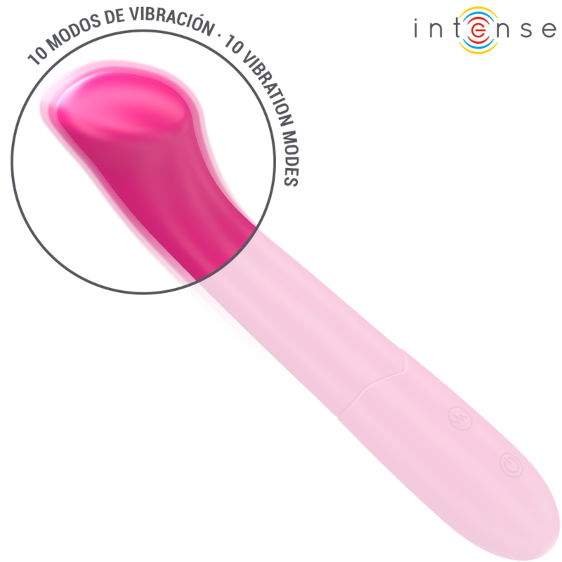 INTENSE - VIBRATORE PATY 19 CM FLESSIBILE 10 VIBRAZIONI MODELLO 2 ROSA - immagine 4