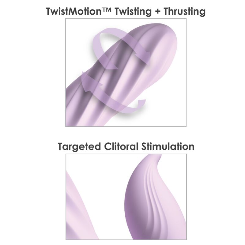 FANTASY FOR HER - FANTASY TWIST VIBRATOR TWISTMOTION CON ROTAZIONE E SPINTA VIOLA - immagine 4