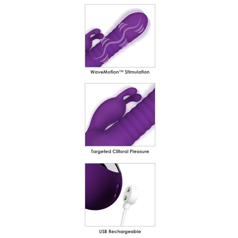 FANTASY FOR HER - FANTASY WAVE WAVEMOTION VIBRATORE RICARICABILE VIOLA - immagine 2