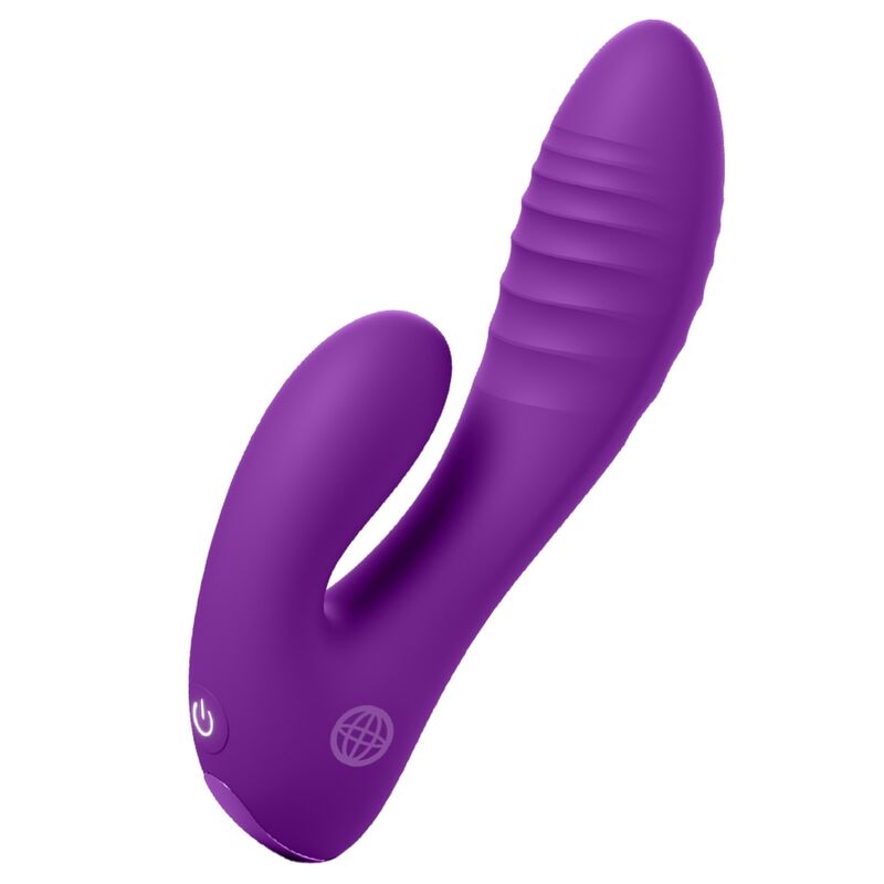 FANTASY FOR HER - VIBRATORE DOPPIO PUNTO PER LAMANTE SEGRETO, CLITORIDE RICARICABILE, VIOLA
