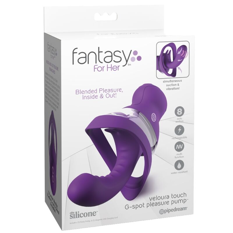 FANTASY FOR HER - VELOURA TOUCH G-SPOT PLEASURE PUMP PURPLE G-SPOT INTIMATE PUMP - immagine 5
