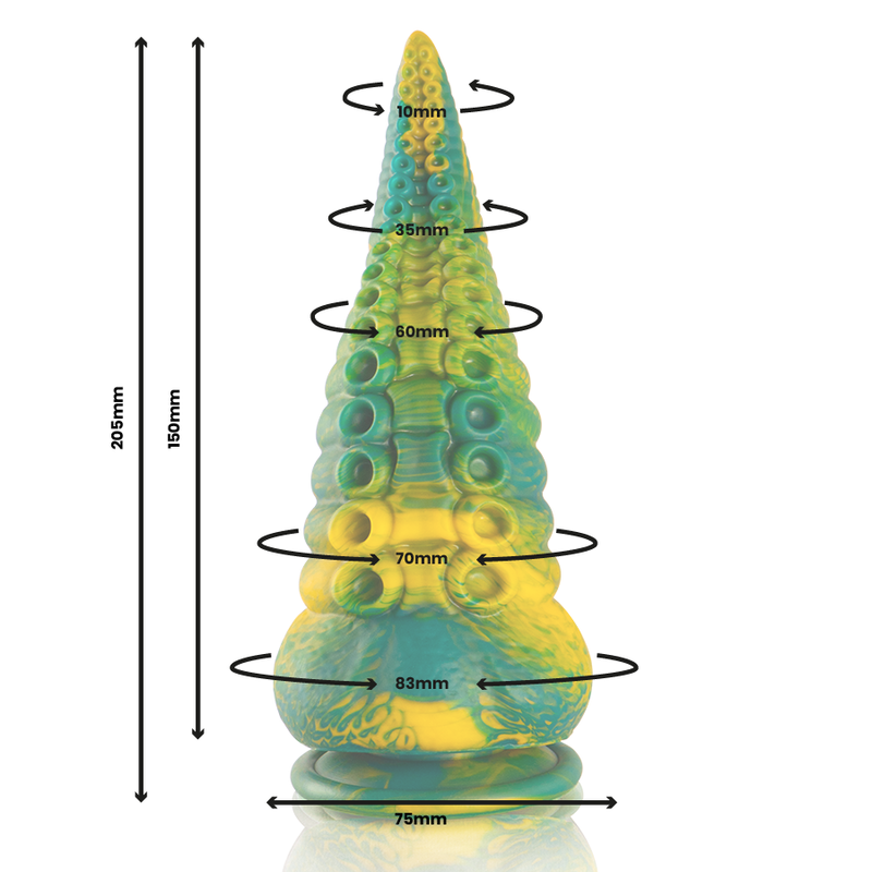 EPIC - DILDO CON TENTACOLI VERDI DI CETUS, TAGLIA GRANDE - immagine 4