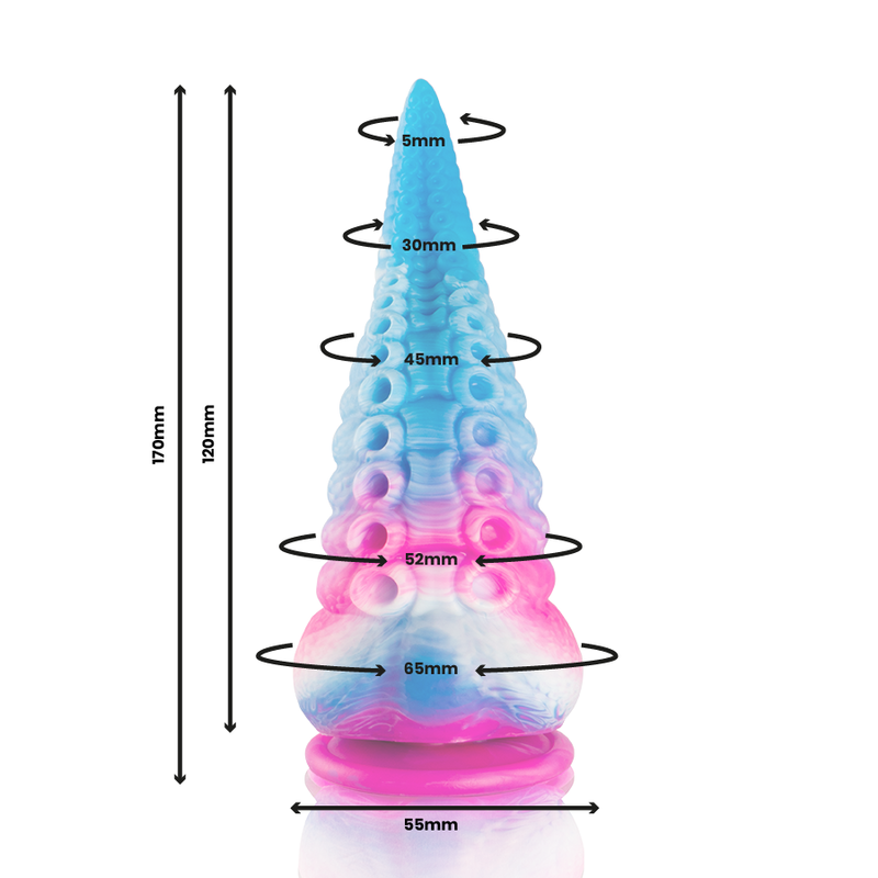 EPIC - PHORCYS DILDO CON TENTACOLI BLU, TAGLIA PICCOLA - immagine 4