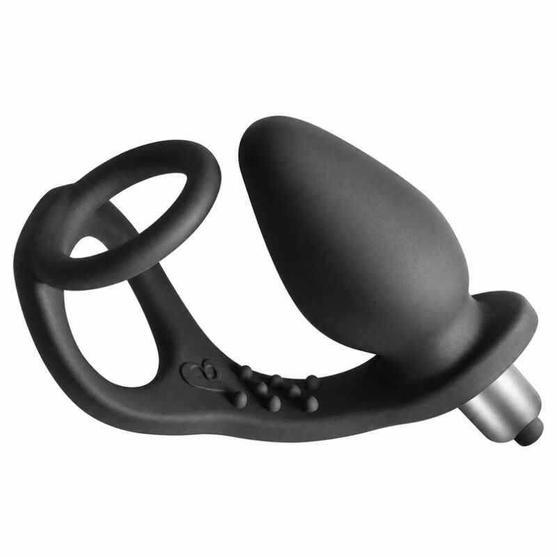 ROCKS-OFF - VIBRATORE PROSTATICO RO-ZEN CON DOPPIO ANELLO E 7 VELOCITÀ, NERO ONICE - immagine 3