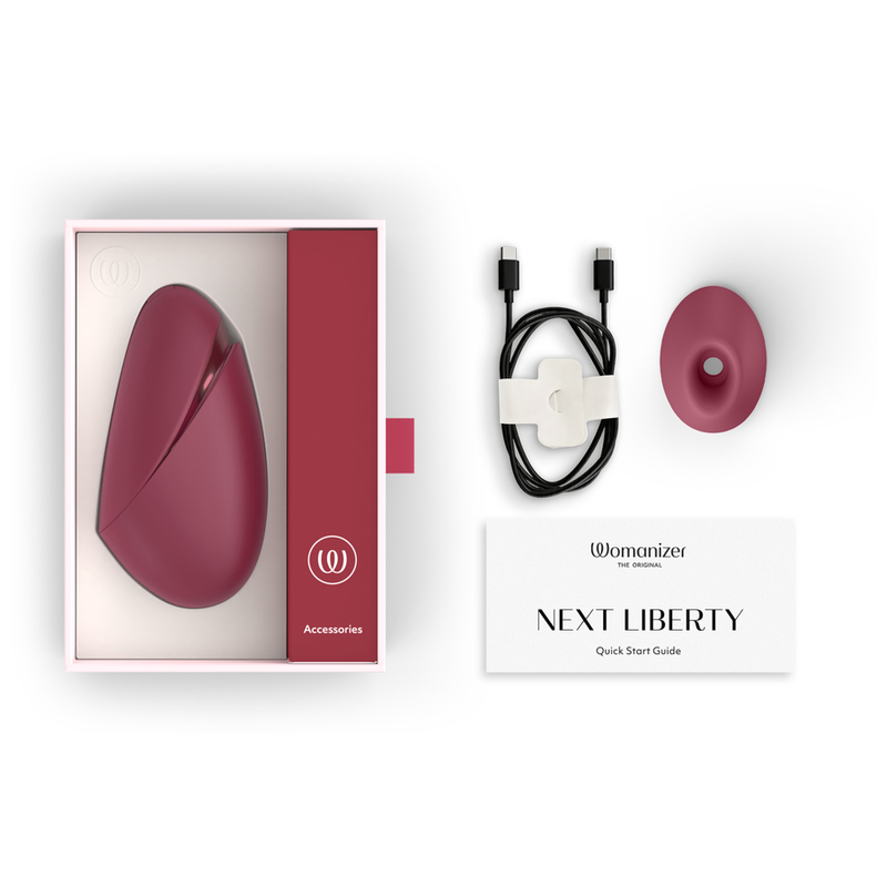 WOMANIZER - NEXT LIBERTY 3D PLEASURE AIR CLITORAL STIMULATOR BORDEAUX - immagine 4