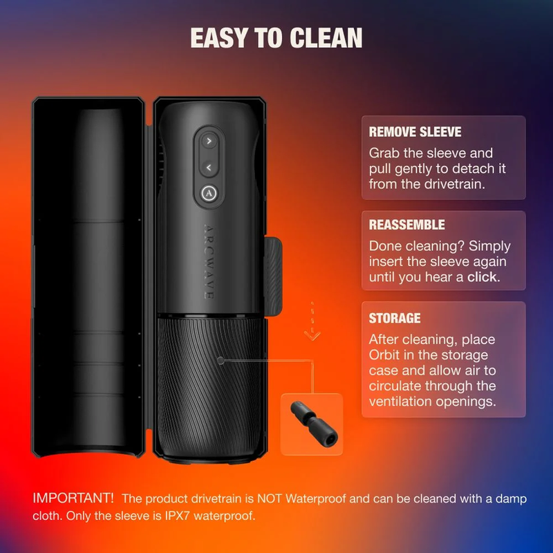 ARCWAVE - ORBIT MASTURBATORE MASCHILE ROTANTE A 360° CON CONTROLLO TRAMITE APP NERO - immagine 5