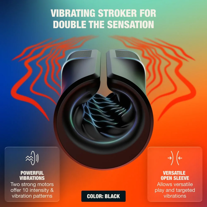ARCWAVE - ZING STROKER MASCHILE VIBRANTE CON DOPPIO MOTORE NERO - immagine 3