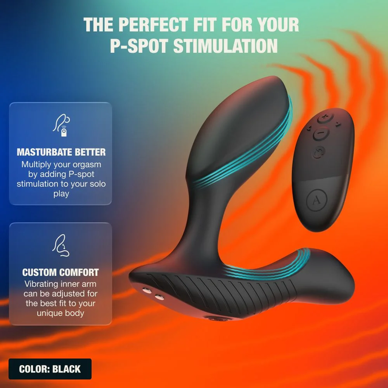 ARCWAVE - PERK MASSAGGIATORE PROSTATICO VIBRANTE CON DOPPIO MOTORE E TELECOMANDO NERO - immagine 2