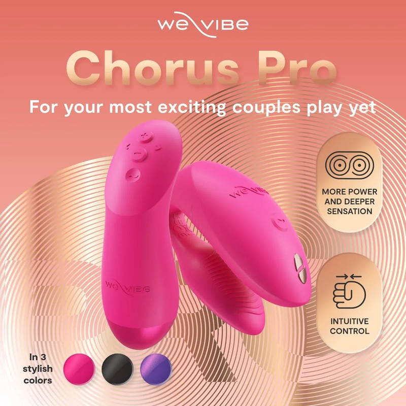 WE-VIBE - VIBRATORE PER COPPIE CHORUS PRO PREMIUM ROSA ELETTRICO - immagine 5
