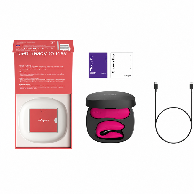 WE-VIBE - VIBRATORE PER COPPIE CHORUS PRO PREMIUM ROSA ELETTRICO - immagine 4