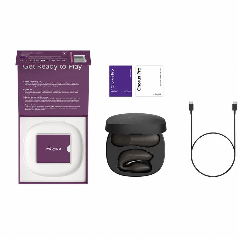 WE-VIBE - VIBRATORE PER COPPIE CHORUS PRO PREMIUM NERO SATINATO - immagine 4