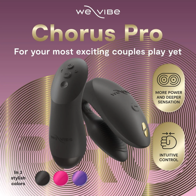 WE-VIBE - VIBRATORE PER COPPIE CHORUS PRO PREMIUM NERO SATINATO - immagine 5