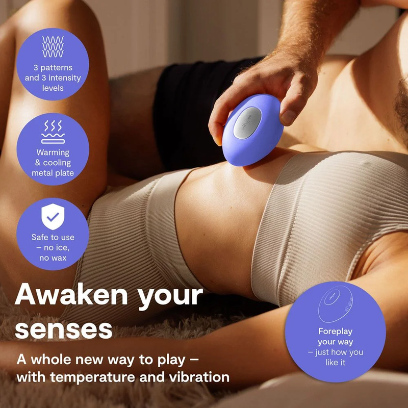 WE-VIBE - VIBRATORE RISCALDANTE E RAFFREDDANTE A TEMPERATURA INTENSIVA, COLORE BLU LAVANDA - immagine 4