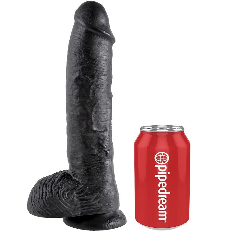 KING COCK - DILDO NERO CON SFERE 25.4 CM - immagine 3