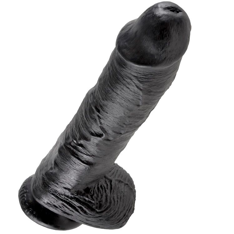 KING COCK - DILDO NERO CON SFERE 25.4 CM - immagine 4