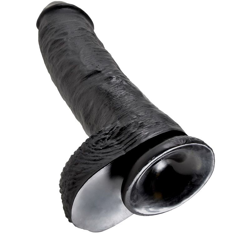 KING COCK - DILDO NERO CON SFERE 25.4 CM - immagine 5