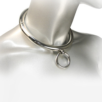 METAL HARD - COLLANA BDSM CON ANELLO 18CM - immagine 2