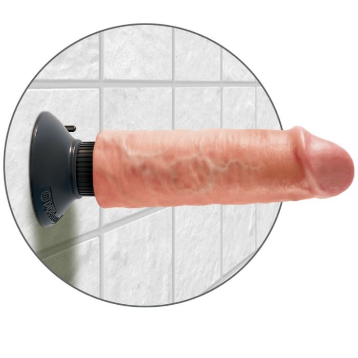 KING COCK - DILDO VIBRATORE 15.24 CM NATURALE - immagine 5