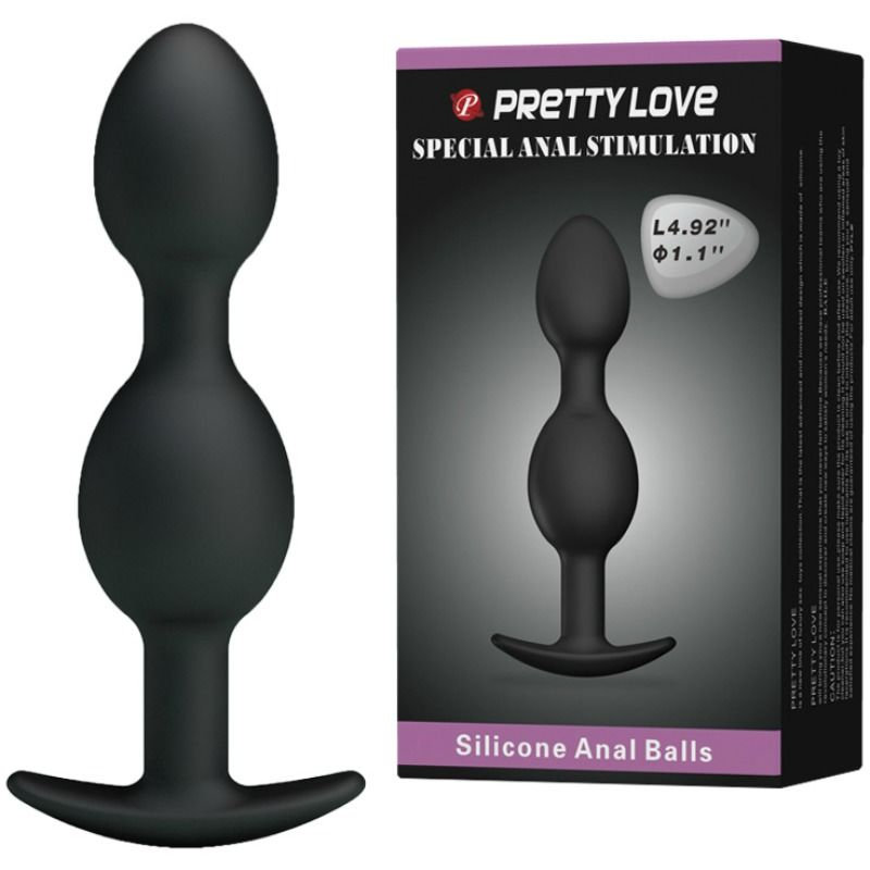 PRETTY LOVE - SFERE ANALI IN SILICONE 12.5 CM NERE - immagine 2