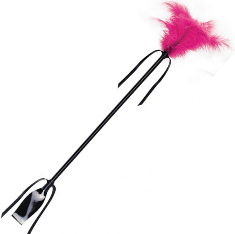 SECRETPLAY - WHIP FEATHER NERO E FUCSIA - immagine 2