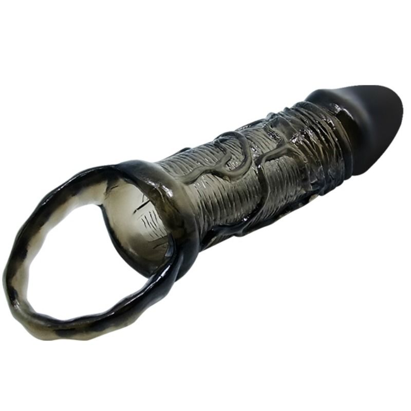 BAILE - COPERTURA ESTENSORE PENE CON CINTURINO PER TESTICOLI NERO 13.5 CM - immagine 3